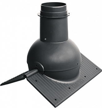 Коньковый элемент Krovent Pipe-Cone черный — Grandline