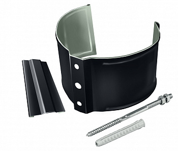 Кронштейн трубы на кирпич Optima 100мм RAL 7024 — Grandline
