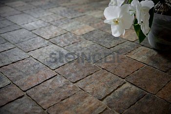 Плитка тротуарная Steingot Colormix Гранито высота 60мм Stein Bronze частичный прокрас — Grandline
