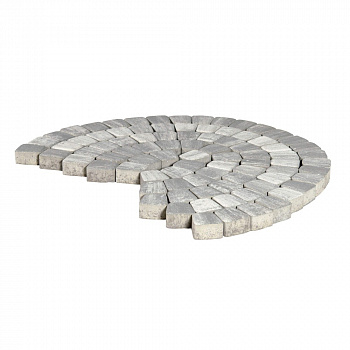 Плитка тротуарная Классико круговая Color Mix Туман h60 73х110х115 — Grandline
