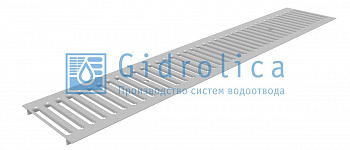 Решетка водоприемная Gidrolica Standart РВ -15.18,6.100 - штампованная стальная оцинкованная, кл. А15 (518) — Grandline