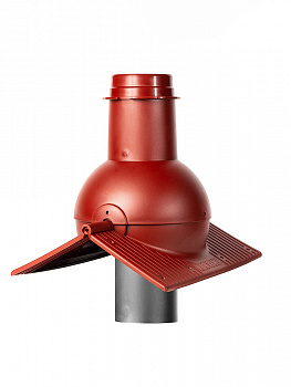 Выход канализации коньковый Krovent Pipe-cone красный — Grandline