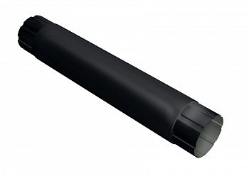 Труба круглая соединительная Optima Matt 90мм 1м RAL 9005 — Grandline