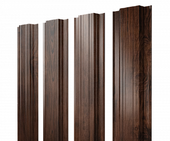 Штакетник Прямоугольный с прямым резом 0,45 Print Elite Cherry Wood TwinColor — Grandline