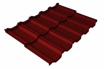 Металлочерепица модульная квинта Uno Grand Line c 3D резом 0,5 Satin RAL 3011 коричнево-красный — Grandline