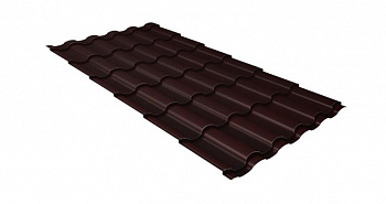 Металлочерепица кредо 0,5 Satin Matt RAL 8017 шоколад — Grandline