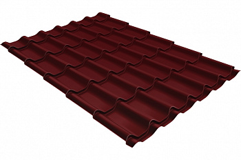 Металлочерепица классик 0,5 Satin RAL 3005 красное вино — Grandline