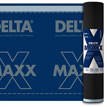 Мембрана диффузионная Delta-Maxx X экстремальной прочности 500 Н/5 см, с двумя зонами проклейки и адсорбционным слоем (75м2) — Grandline