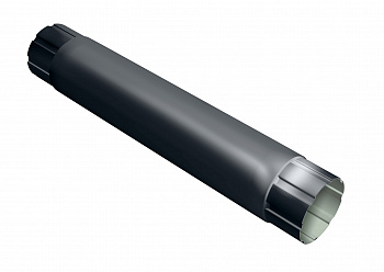 Труба круглая соединительная Optima 90мм 1м RAL 7024 мокрый асфальт — Grandline