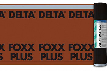 Мембрана диффузионная Delta-Foxx Plus для пологих скатов, с двумя зонами проклейки (75м2) — Grandline
