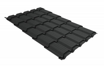 Металлочерепица квадро профи 0,5 Satin RAL 7016 антрацитово-серый — Grandline