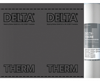 Мембрана диффузионная Delta-Therm Plus термостойкая для металлических кровель, с двумя зонами проклейки (75м2) — Grandline