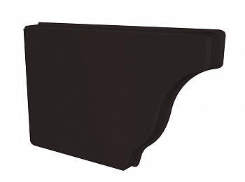 Заглушка желоба левая Vortex Lite Matt 130мм RAL 9005 черный — Grandline