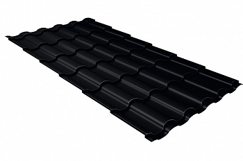 Металлочерепица кредо Grand Line 0,5 PurPro Matt 275 RAL 9005 черный — Grandline