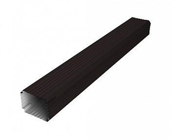 Труба гофрированная Vortex Lite Matt 76х102х1000мм RAL 9005 черный — Grandline