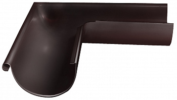 Угол желоба внешний Optima 90гр 125мм RAL 8017 шоколад — Grandline