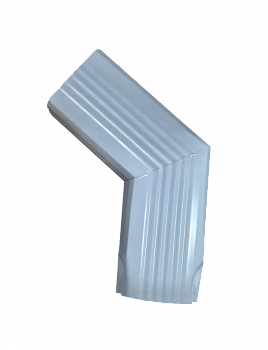 Колено трубы гофрированное боковое левое Vortex Lite 76х102мм PE RAL 9003 сигнальный белый — Grandline
