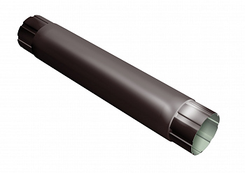Труба круглая соединительная Optima 100мм 1м RAL 8017 — Grandline