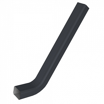 Труба гофрированная Vortex Lite Matt 76х102х3000мм с коленом RAL 7024 мокрый асфальт — Grandline