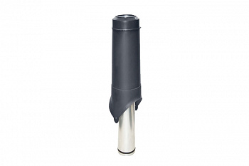 Выход вентиляции Krovent Pipe-VT 125/700 is серый — Grandline