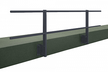Ограждение кровельное для парапета с боковым креплением RAL 7024 (2,0х1,2) — Grandline