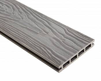 Террасная доска Qiji Premium 3000x145x22 мм серый — Grandline