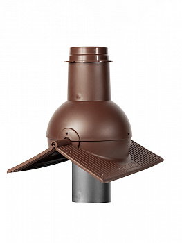Выход канализации коньковый Krovent Pipe-cone коричневый — Grandline
