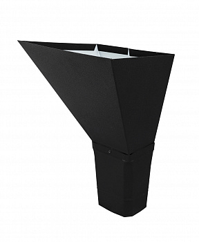 Воронка водосборная прямоугольная Vortex Matt 127мм RAL 9005 — Grandline