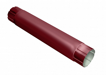 Труба круглая соединительная Optima 90мм 1м RAL 3005 красное вино — Grandline