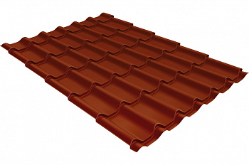 Металлочерепица классик Grand Line 0,5 PurLite Matt RAL 8004 терракота — Grandline