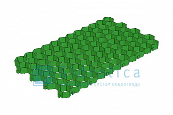 Решетка газонная Gidrolica Eco Standart РГ-70.40.3,2 - пластиковая зеленая (607) — Grandline
