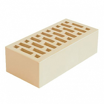 Кирпич облицовочный Новомосковский бежевый 1.4 гладкий 250х120х88 М150 F75 пустотность 36% — Grandline
