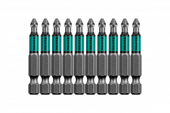 Биты PZ2 KRAFTOOL Optimum Line 50 мм, тип хвостовика E 1/4″, 10 шт в блистере (26124-2-50-10) — Grandline