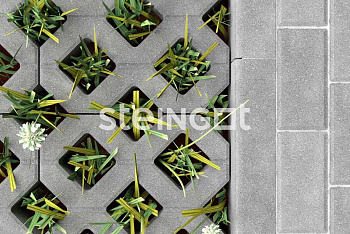 Решетка газонная Steingot Моноцвет 600х400х100мм серый полный прокрас — Grandline
