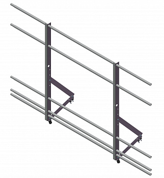 Ограждение кровельное со снегозадерж. Optima 1,2х2м RAL8017 — Grandline