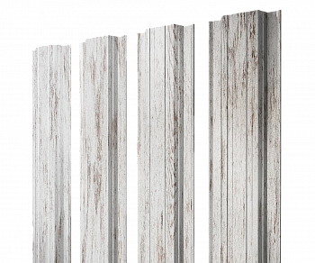 Штакетник Прямоугольный с прямым резом 0,45 Print Elite Snow Wood TwinColor — Grandline