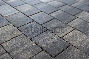 Плитка тротуарная Steingot Colormix Новый город высота 60мм Stein Black частичный прокрас — Grandline