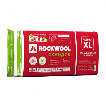 Утеп. RockWool ЛайтБаттс СкандикXL 1200x600x100 (6 шт/пач; 4,32м2; 0,432м3; 24 пач/пал) — Grandline
