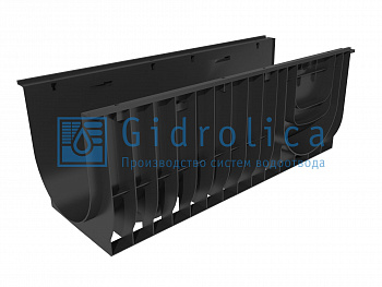 Лоток водоотводный Gidrolica Standart ЛВ-30.38.38 - пластиковый (830) — Grandline