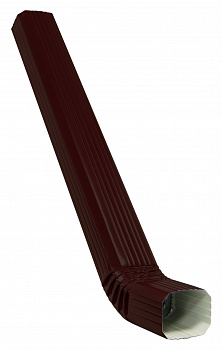 Труба прямоугольная с коленом Vortex 3м RAL 8017 — Grandline