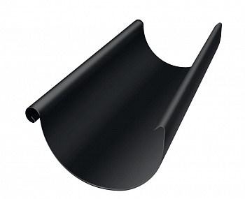 Желоб полукруглый Optima Matt 125мм 3м RAL 9005 — Grandline