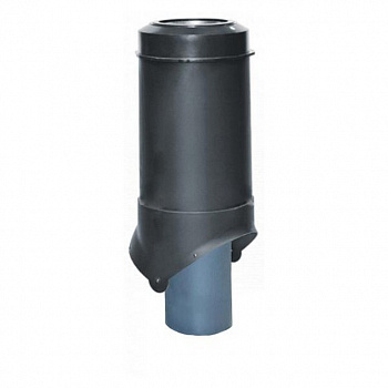 Выход канализации Krovent Pipe-VT 125/100 IS черный — Grandline