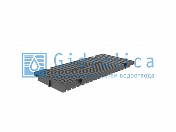 Глухая крышка для лотка водоотводного Gidrolica Pro КЛ-20.23,8.50 - пластиковая, кл. С250 (526) — Grandline