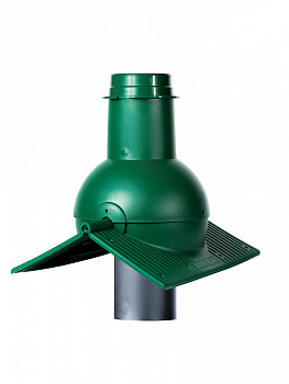 Выход канализации коньковый Krovent Pipe-cone зеленый — Grandline