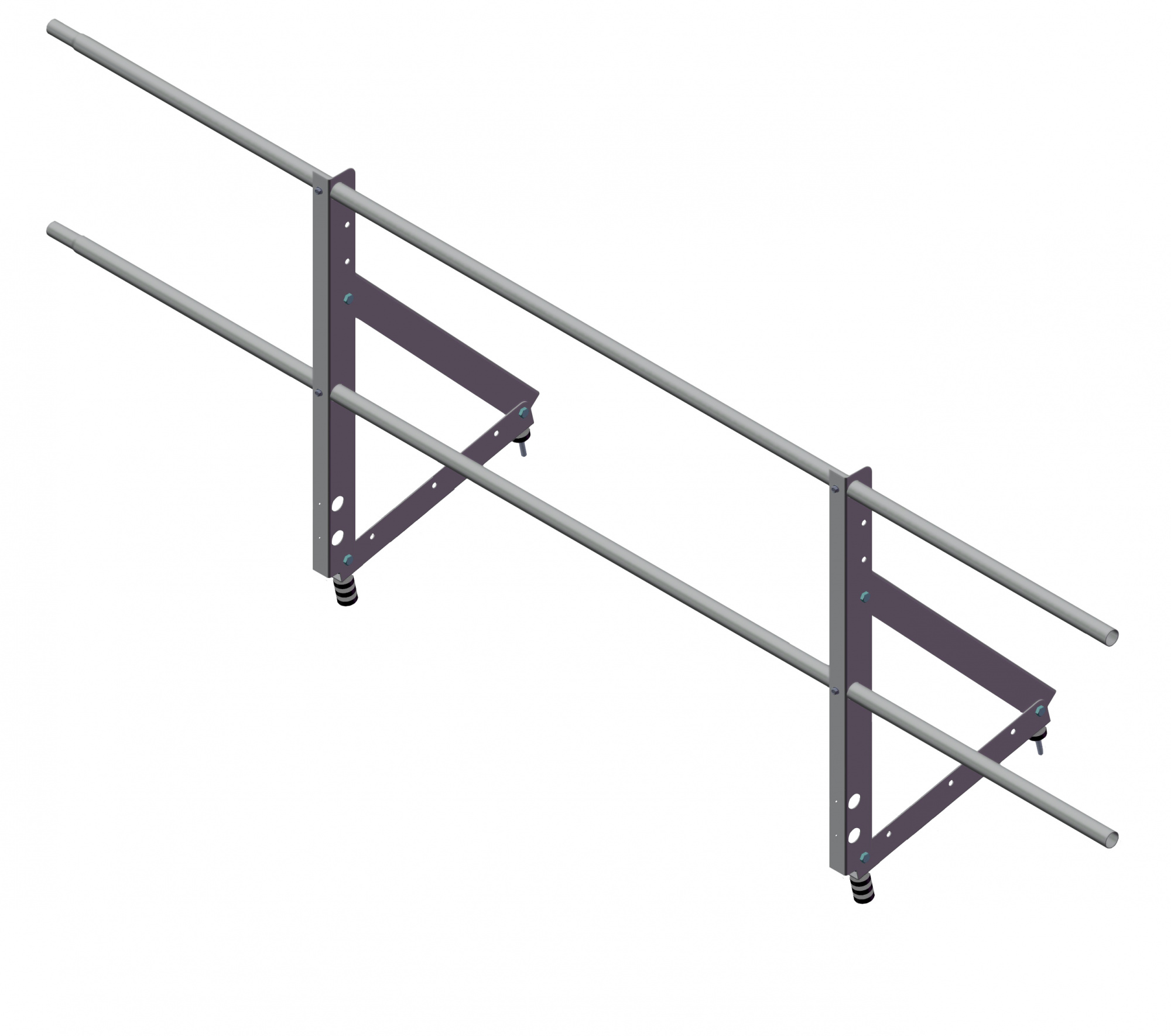 Ограждение кровельное Optima 0,65х2м RAL 8017 — Grandline