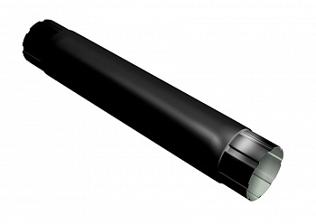 Труба круглая соединительная Optima 90мм 1м RAL 9005 черный — Grandline