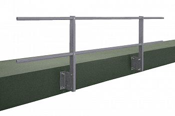 Ограждение кровельное для парапета с боковым креплением RAL 7004 (2,0х1,2) — Grandline