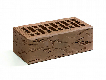 Кирпич облицовочный Воротынск терракотовый 1.4 руст 250х120х88 М150 F100 — Grandline