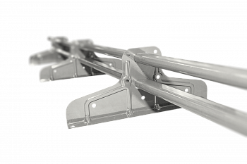 Снегозадержатель Стандарт Т4 d 40х20 RAL 9016 (3м, 3 кронштейна) — Grandline