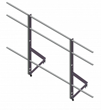 Ограждение кровельное Optima 1,2х2м RAL 8017 — Grandline